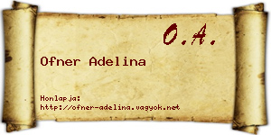 Ofner Adelina névjegykártya